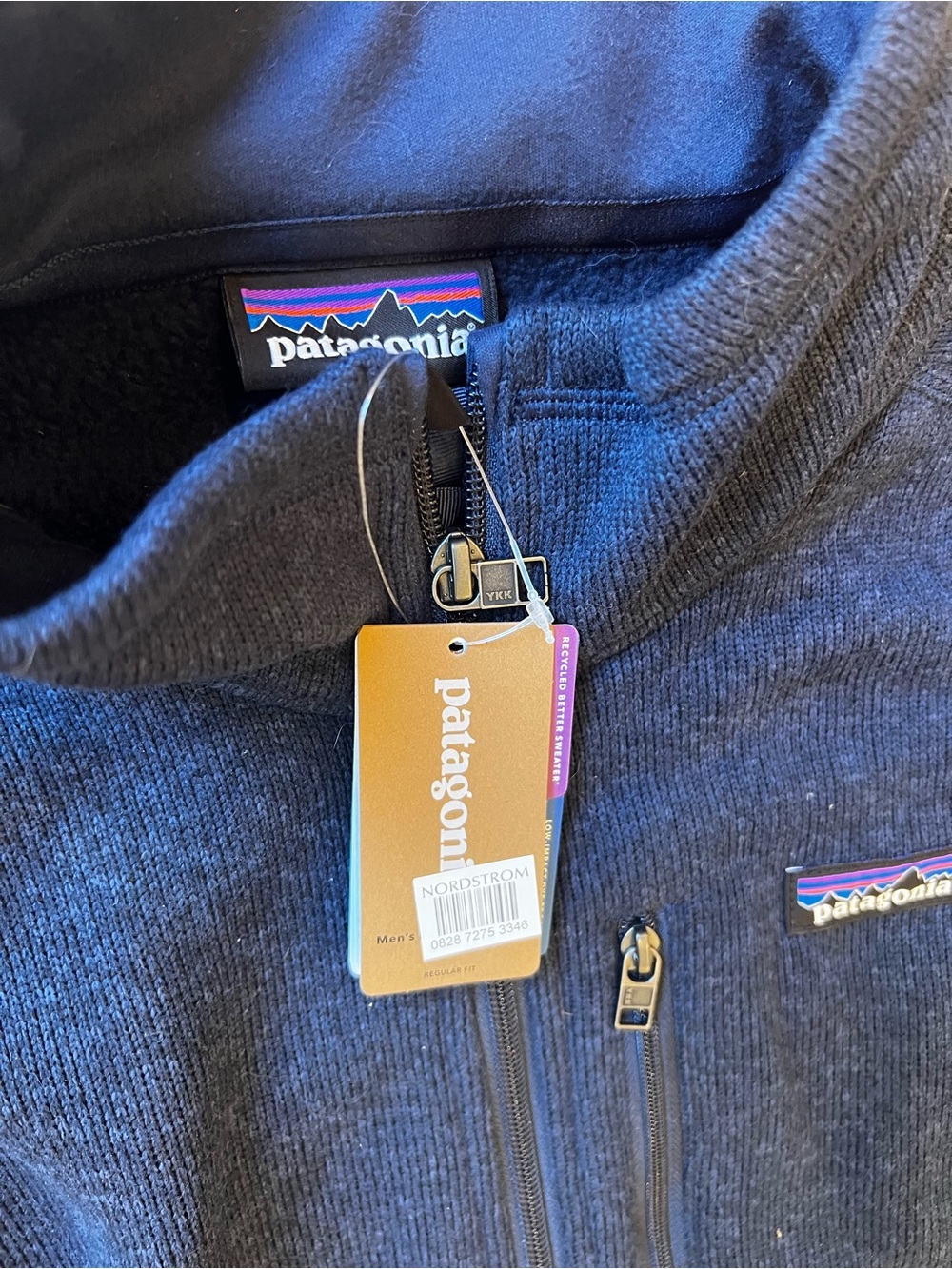 NWT Patagonia Men’s Quarter-Zip Fleece in Navy - Picture 10 of 11